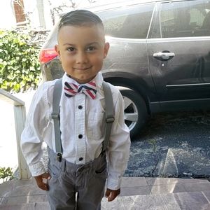 Kids ages 1-8 Suspenders and Bow tie